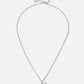 Initial ketting vintage N zilverkleurig