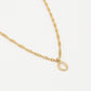 Initial ketting vintage O goudkleurig