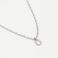 Initial ketting vintage O zilverkleurig
