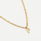 Initial ketting vintage P goudkleurig