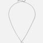 Initial ketting vintage P zilverkleurig