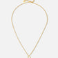Initial necklace vintage R gold-colored