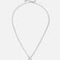 Initial ketting vintage R zilverkleurig