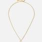 Initial ketting vintage T goudkleurig