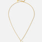 Initial ketting vintage U goudkleurig