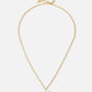 Initial ketting vintage V goudkleurig