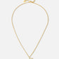 Initial ketting vintage W goudkleurig