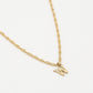 Initial ketting vintage W goudkleurig