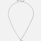 Initial ketting vintage W zilverkleurig