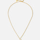 Initial ketting vintage X goudkleurig