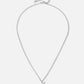 Initial ketting vintage X zilverkleurig