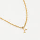 Initial ketting vintage Y goudkleurig