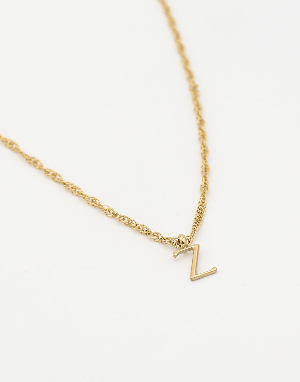 Initial ketting vintage Z goudkleurig