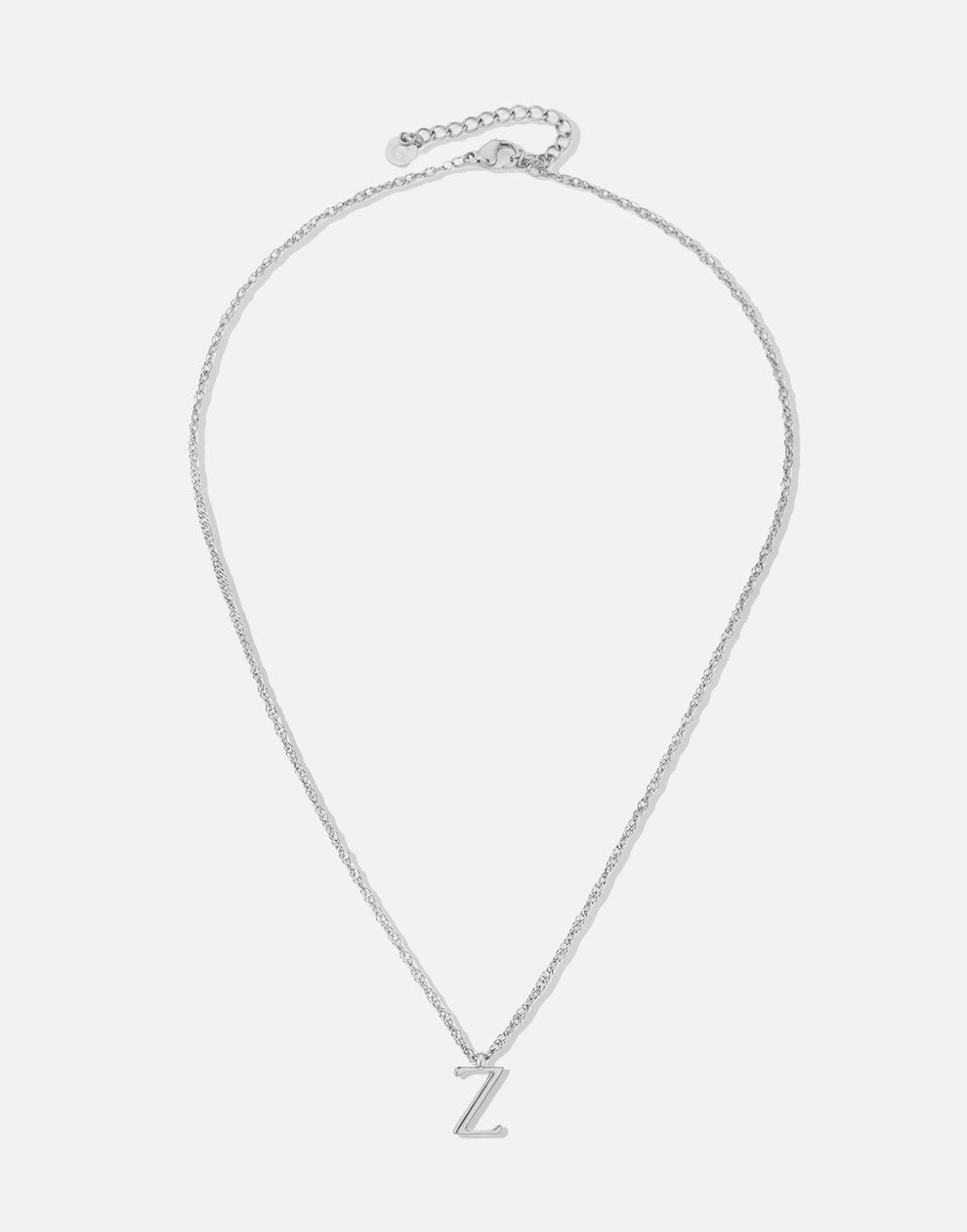 Initial ketting vintage Z zilverkleurig