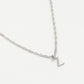Initial ketting vintage Z zilverkleurig