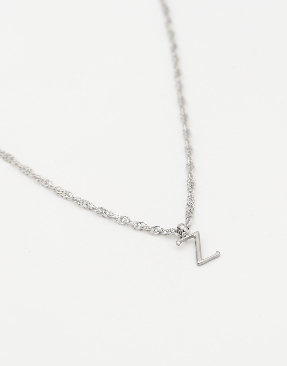 Initial ketting vintage Z zilverkleurig
