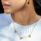 ketting drie vintage hartjes goudkleurig
