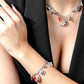 Schakelketting multi bedels zilverkleurig