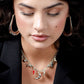 Schakelketting multi bedels zilverkleurig