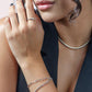 Armband tennis met paperclip schakel zilverkleurig