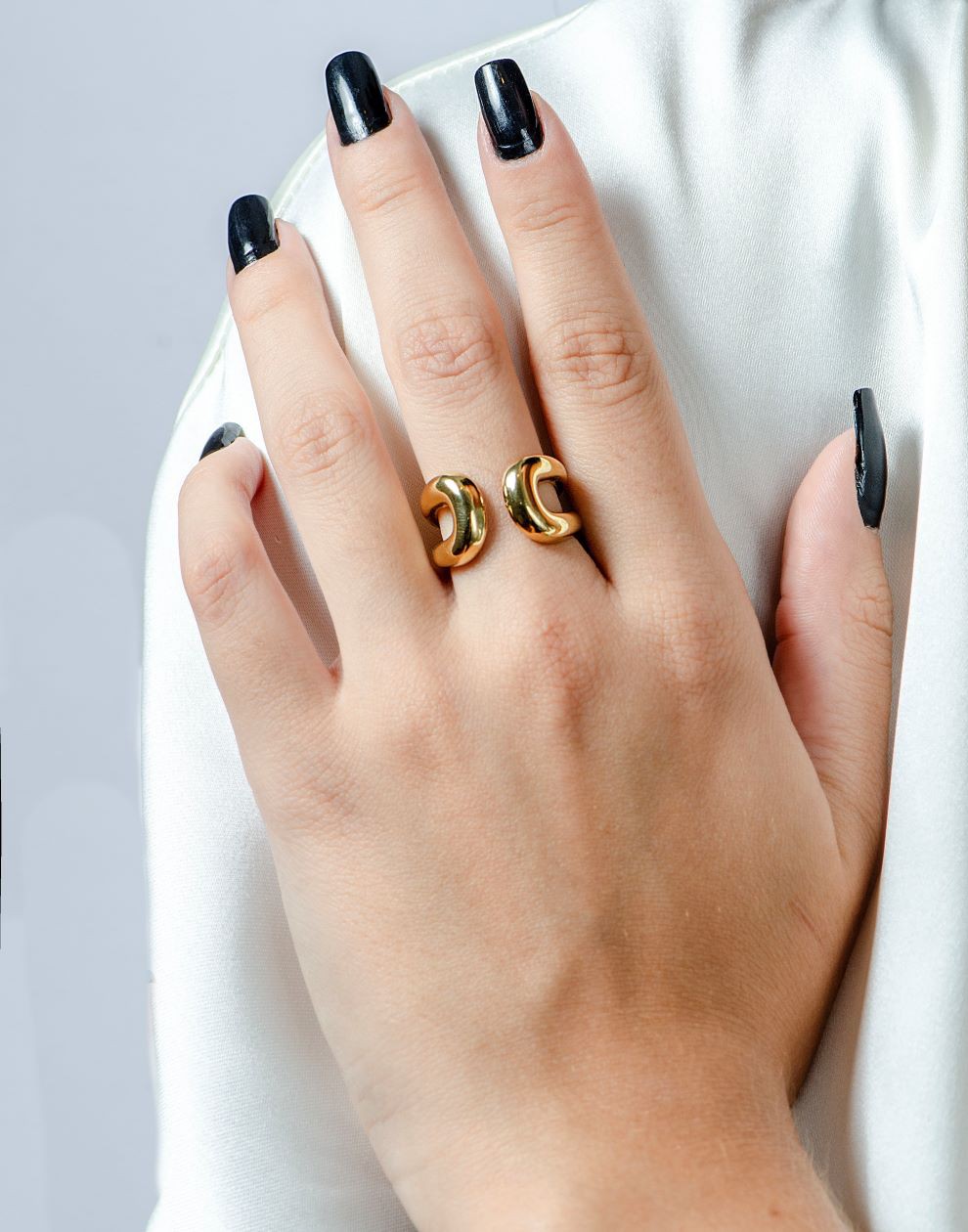 Chunky ring bold goudkleurig