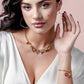 schakelketting 7 harten goudkleurig