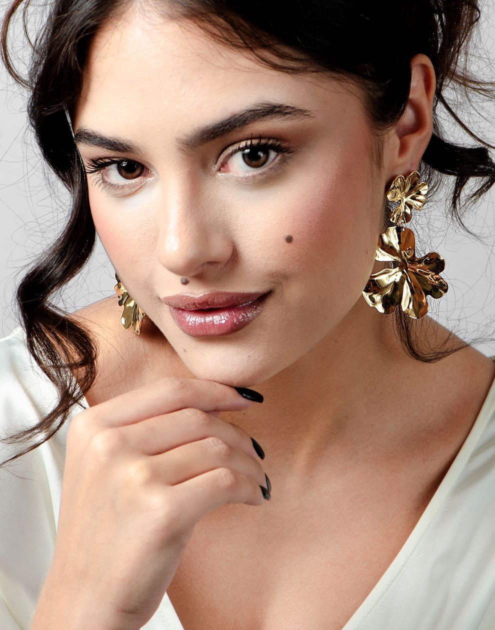 statement vintage oorhangers goudkleurig