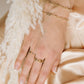 Ring Z patroon goudkleurig
