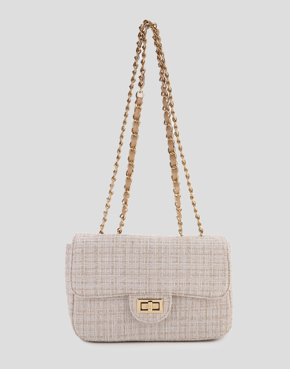 Luxe crossbody tas zacht khaki