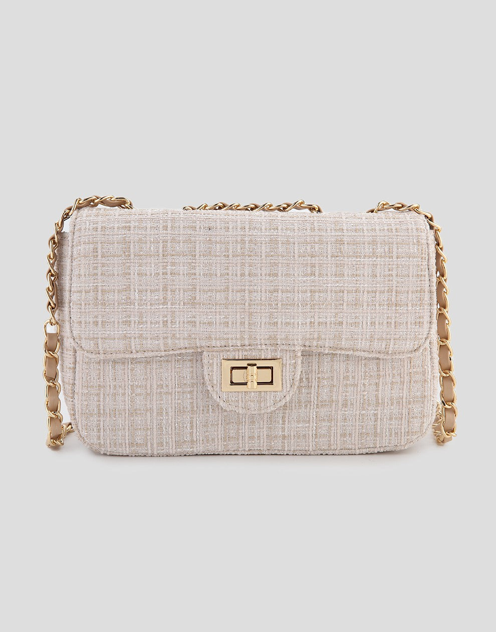 Luxe crossbody tas zacht khaki