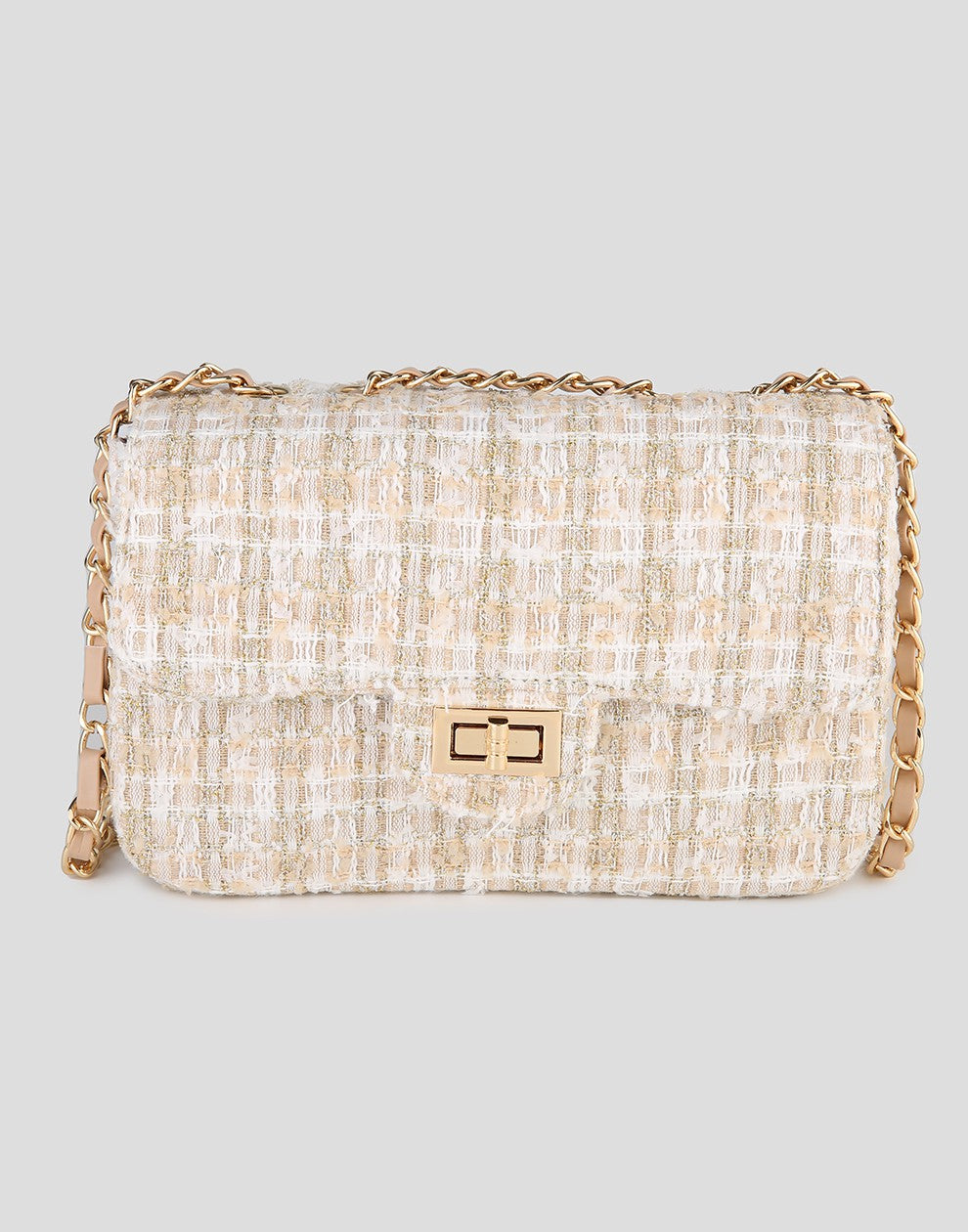 Luxe crossbody tas beige