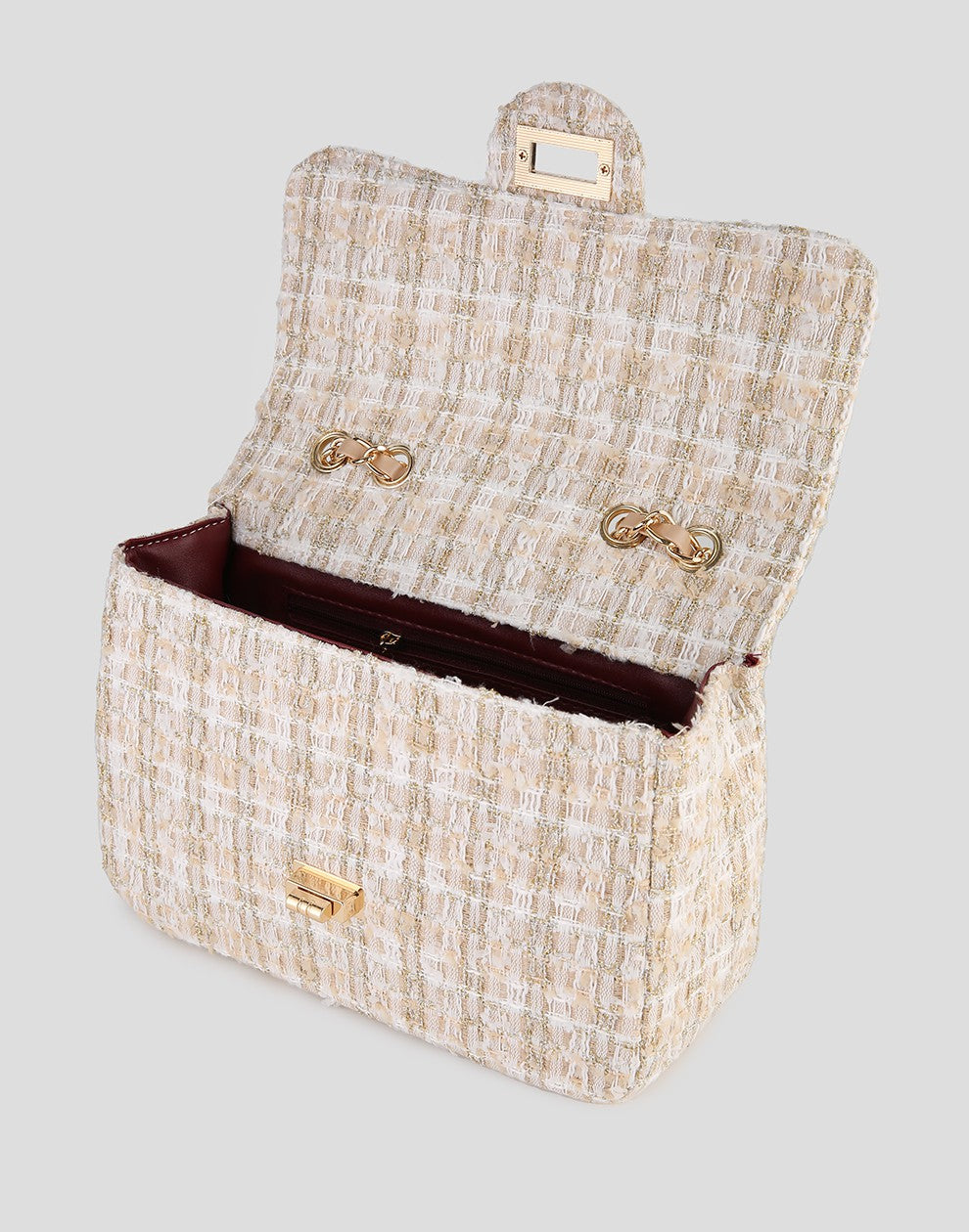 Luxe crossbody tas beige