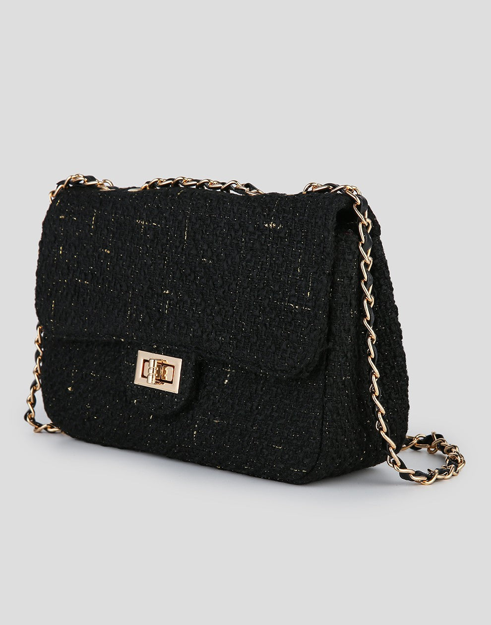 Luxe crossbody tas zwart