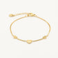 Triple heart bracelet gold-colored
