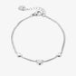 Triple hartjes armband zilverkleurig