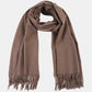 Effen wintersjaal coffee