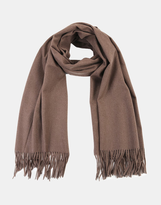 Effen wintersjaal coffee