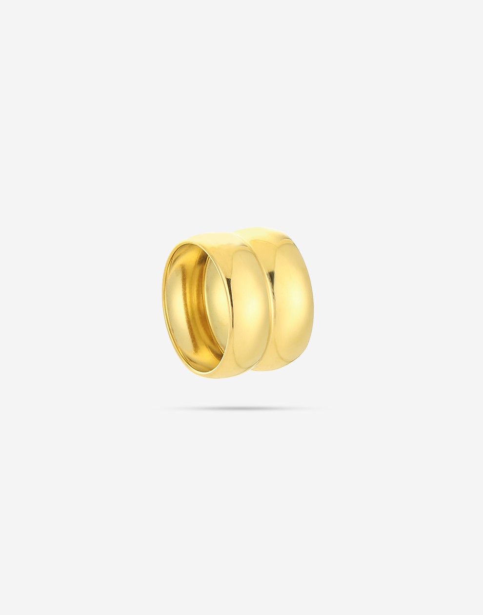 Dubbele ring chunky goudkleurig