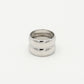 Dubbele ring chunky zilverkleurig
