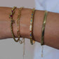 Paperclip armband plat goudkleurig