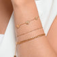 armband vintage hartjes goudkleurig