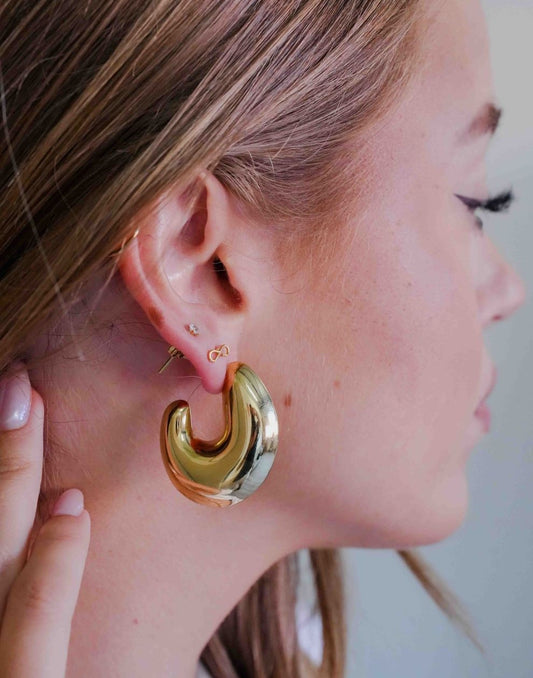 chunky statement hoops goudkleurig