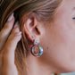 chunky schelp oorbellen zilverkleurig