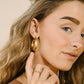 Thick hoop leo print goudkleurig