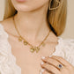 bedel ketting hartjes love goudkleurig