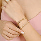 Schakelarmband paperclip chunky goudkleurig