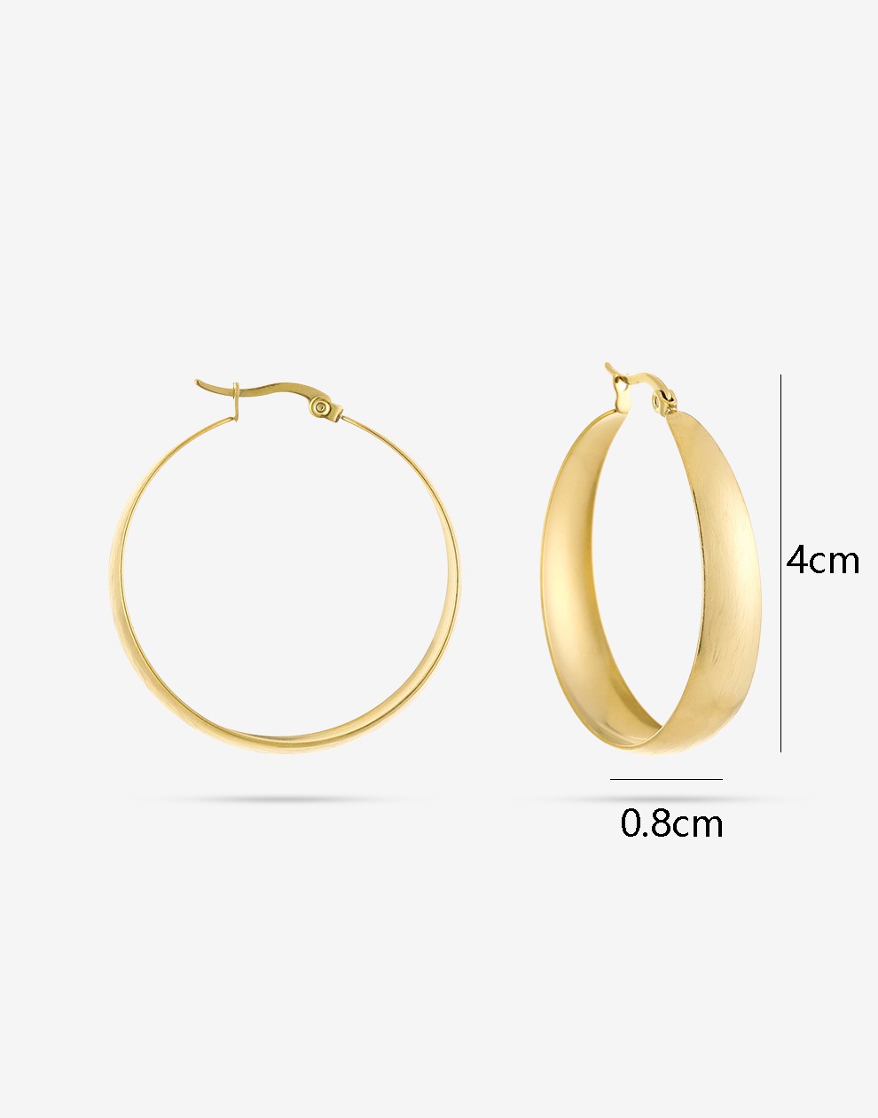 vintage hoops mat goudkleurig