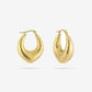 chunky matte goudkleurig vintage hoops