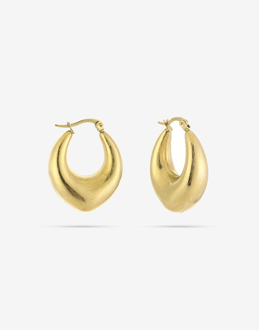 chunky matte goudkleurig vintage hoops