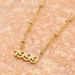 Ketting jaartal 1999 goudkleurig
